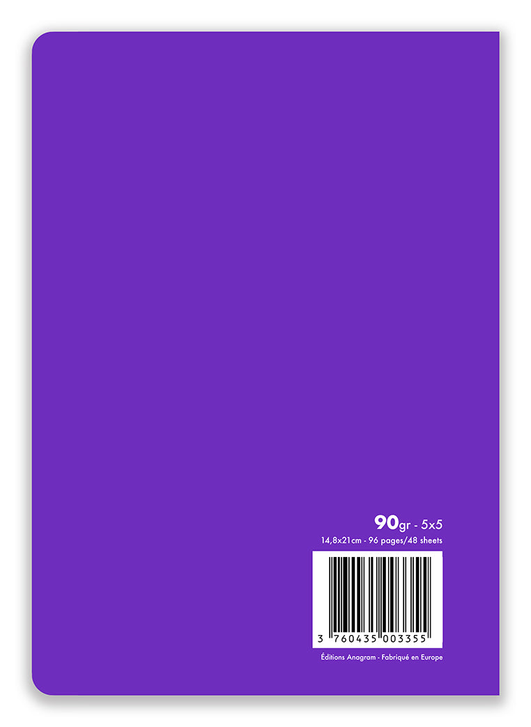 CARNET SOUPLE COLIBRI / A5 - PURPLE
