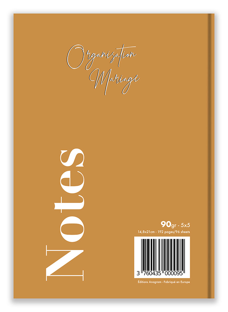NOTES ORGANISATION MARIAGE / A5 - MARILYN