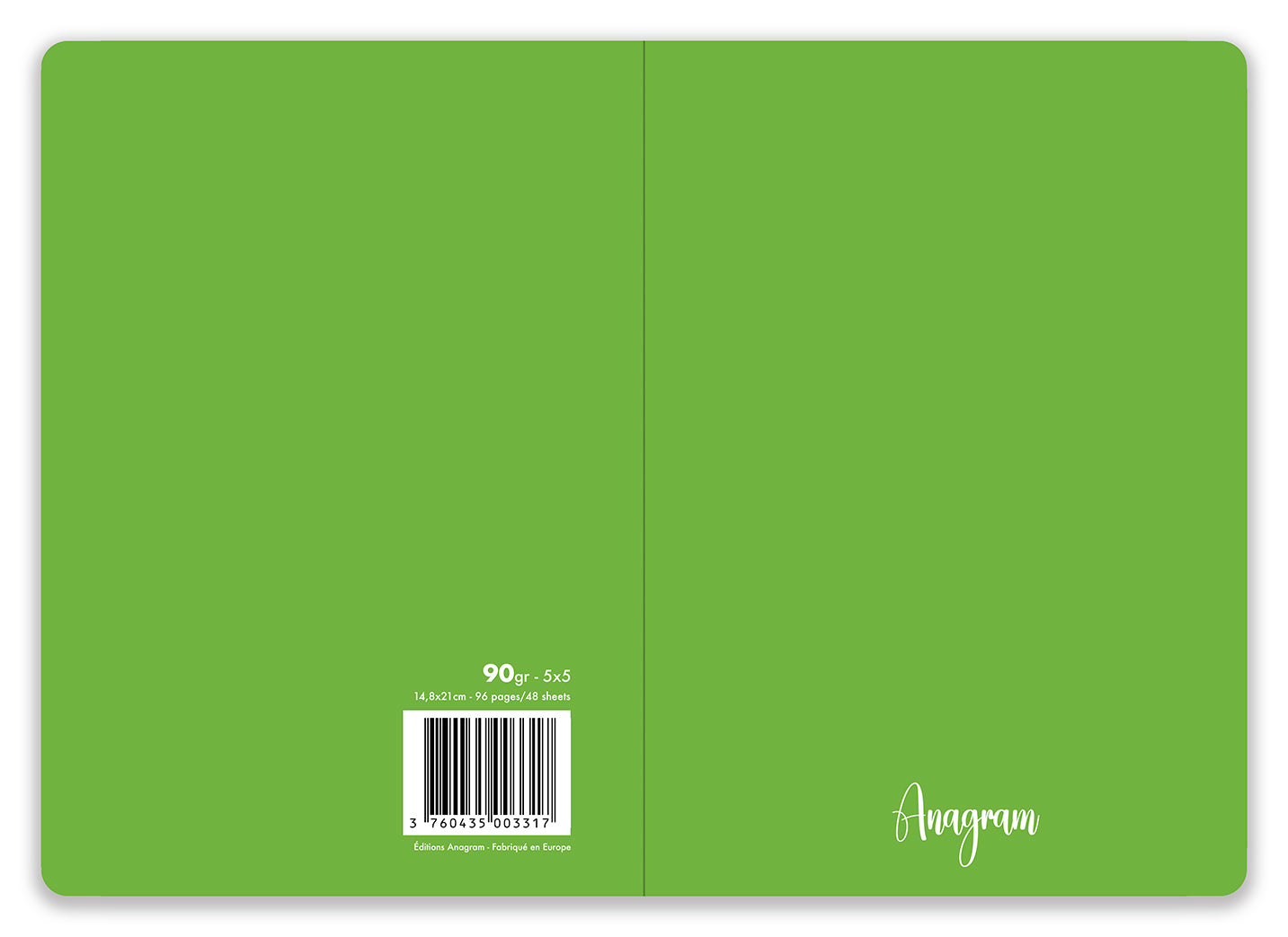 CARNET SOUPLE COLIBRI / A5 - GREEN
