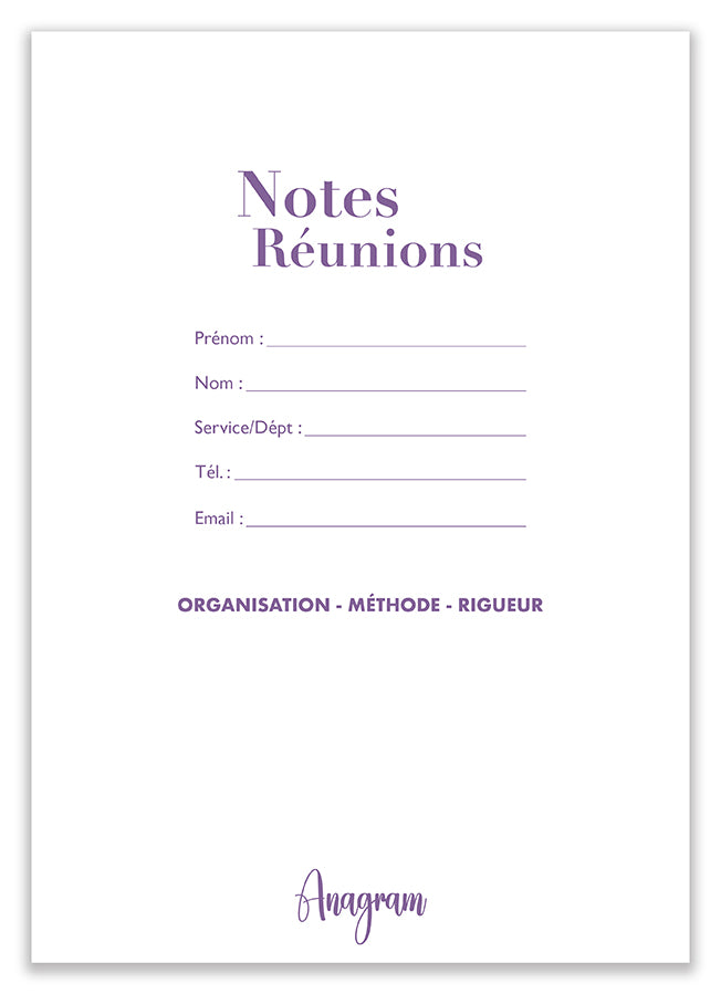 CAHIER DE NOTES RÉUNIONS / A4 - ARTÉMIS