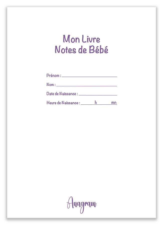 MON LIVRE NOTES DE BÉBÉ / A4 - JADE