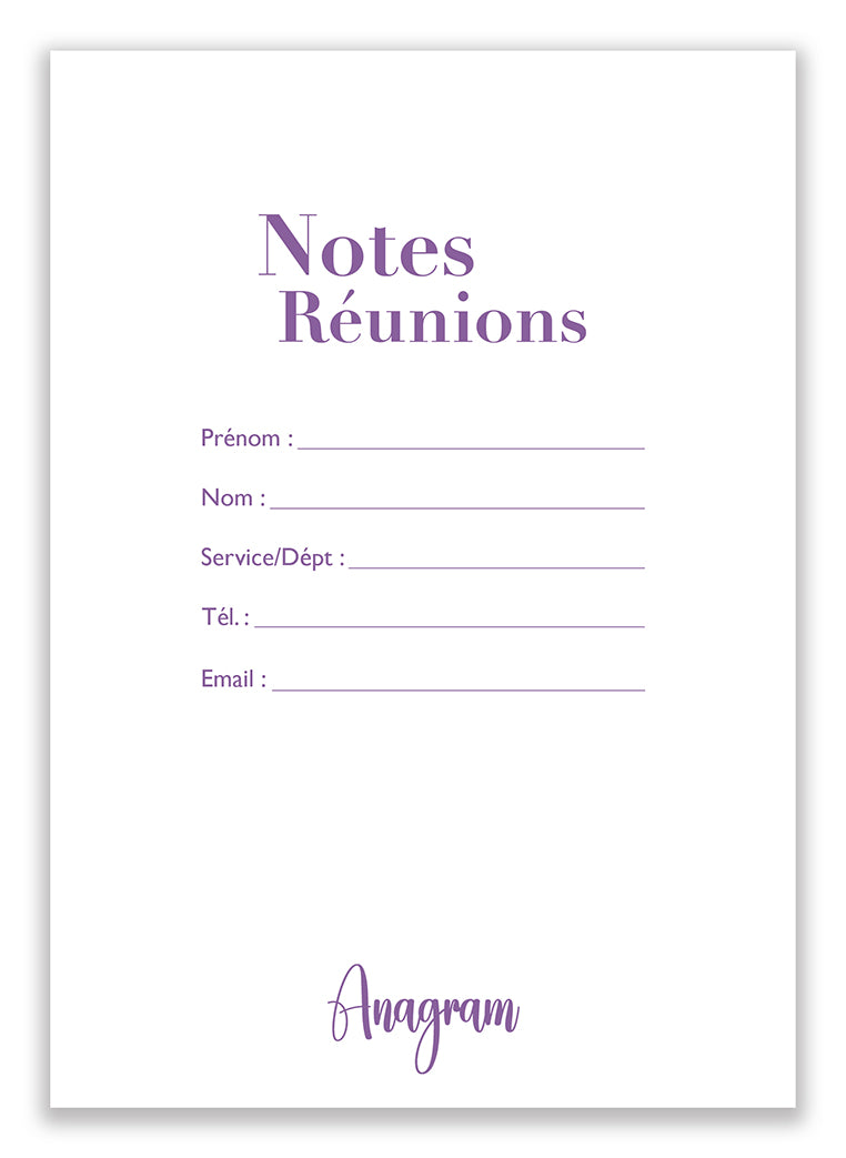 CAHIER NOTES DE RÉUNIONS / A5 - CLAUDE