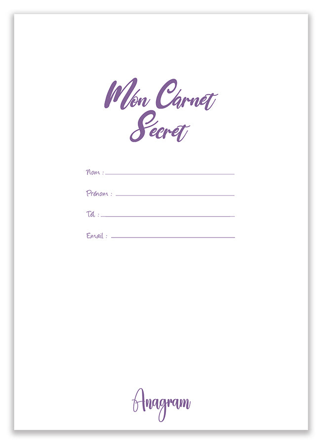 CAHIER MON CARNET SECRET / A4 - SVETLANA