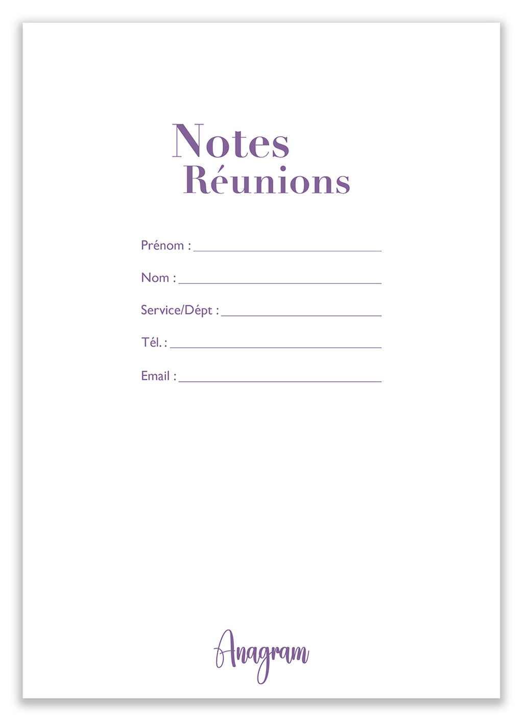 CAHIER NOTES DE RÉUNIONS / A4 - ARTÉMIS