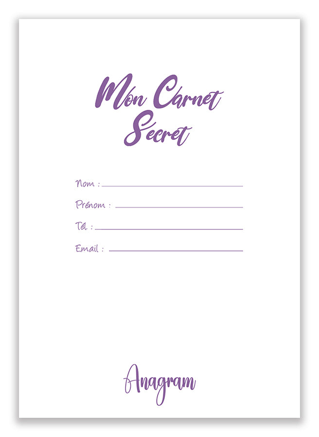CAHIER MON CARNET SECRET / A5 - NATALYA
