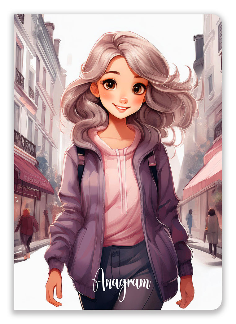 CAHIER À SPIRALES PRUNELLE / A5 - LÉA