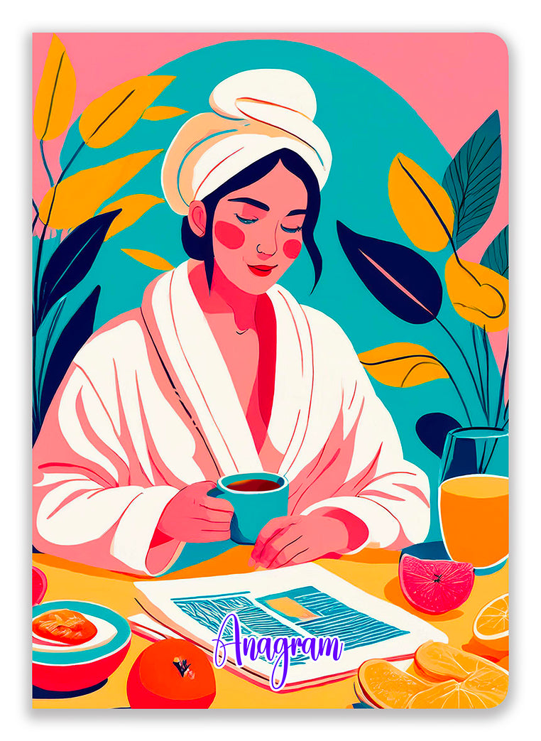 CAHIER À SPIRALES PRUNELLE / A5 - ALEXANDRA