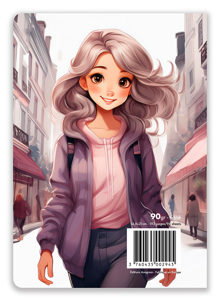 CAHIER À SPIRALES PRUNELLE / A5 - LÉA