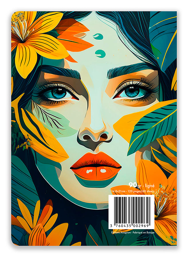 CAHIER À SPIRALES PRUNELLE / A5 - ALICIA